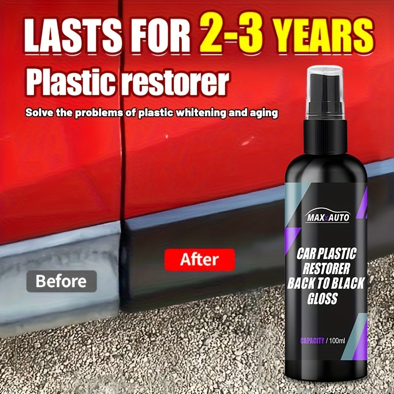 TEMU Car Plastic Restorer Gloss Enhancer Leather & Panel Renewal Wax Coating Agent Polish