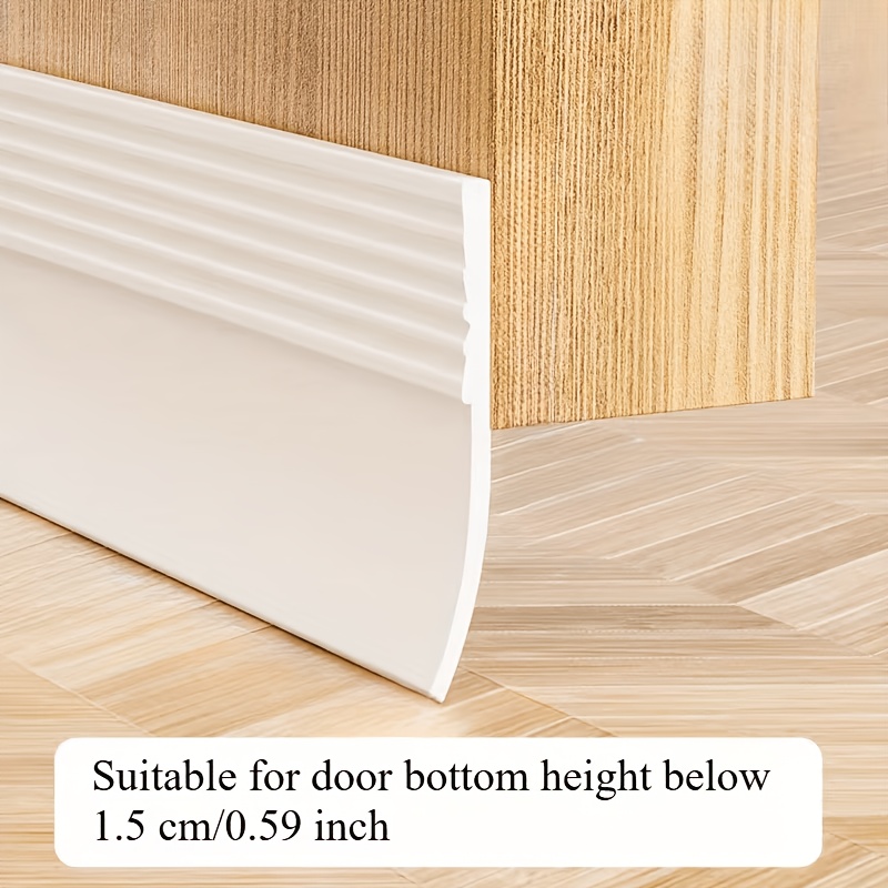 TEMU Self-adhesive Door Bottom Seal Strip Noise Reduction, Windproof, Smoke And Dust-proof Energy-saving , Durable Flexible Material, Door Wind
