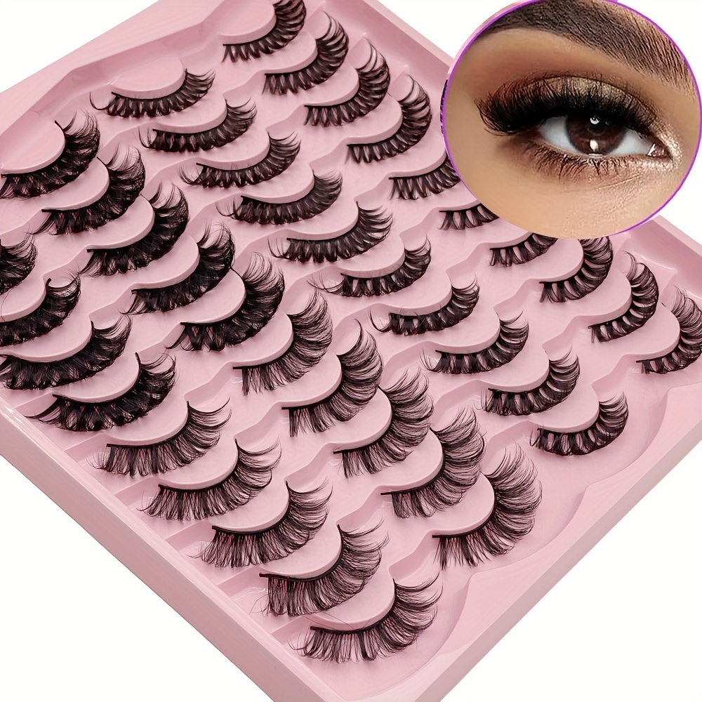 

Hypoallergenic 20 Pairs 3d Faux Mink Lashes, Natural Look False Eyelashes, Dramatic Volume Pair Extensions