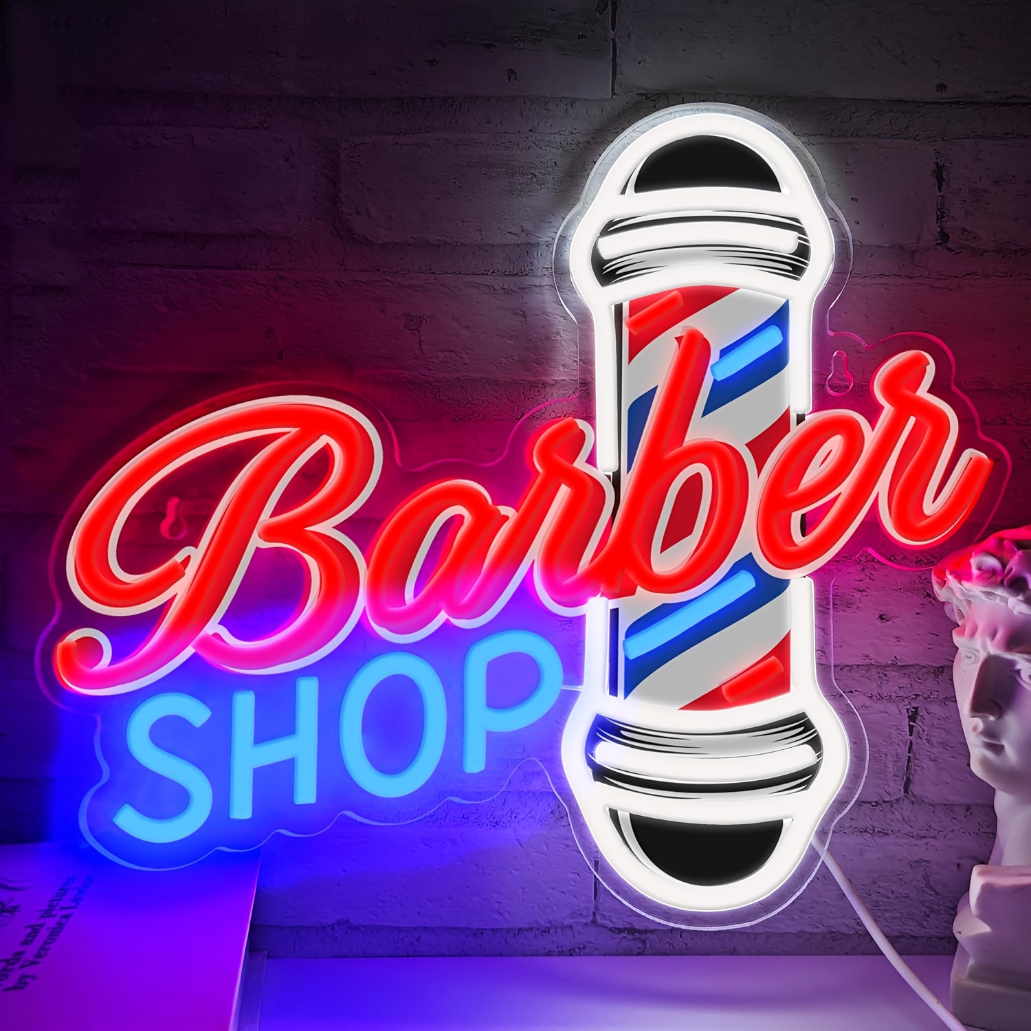 barber sign sold on Temu United States