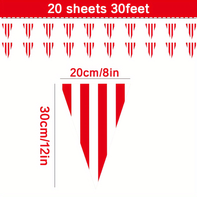 30 Feet/string, Red And Banner Party Decoration Supplies, Suitable For Birthday Parties, Festival Celebrations