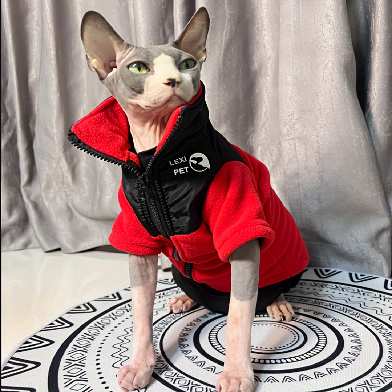 thickened clothing hairless cats sphynx winter warm jackets Temu