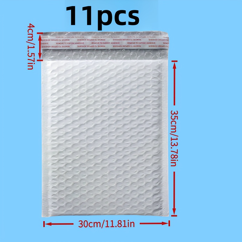 TEMU 11pcs Solid Color Bubble Courier Bags, Bubble Packaging Bag, Self-sealing Transport Bag, Mail Bag, Thick Foam Bag, Bubble Envelope, Clothing
