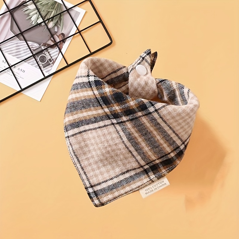 Image of 1pc Dog Bandana - Woven Pet Scarf For Daily Wear & Festive Celebrations For Small And Medium Pet
