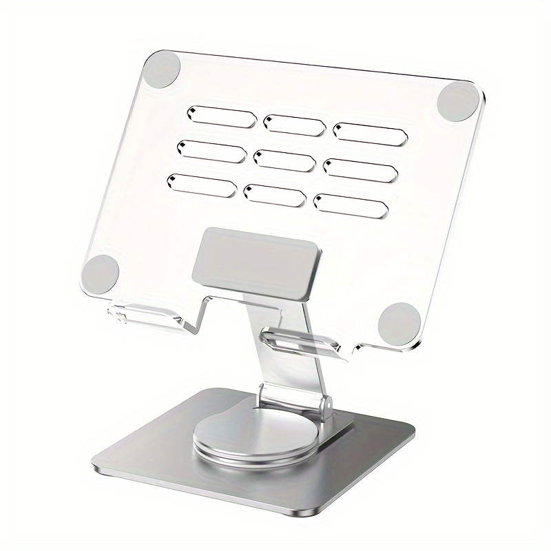 TEMU Coobowe Acrylic Tablet Stand Holder - Adjustable & Foldable, 360 Degree For Desk, Universal Compatibility With , Pro, Air, Mini & More, Transparent