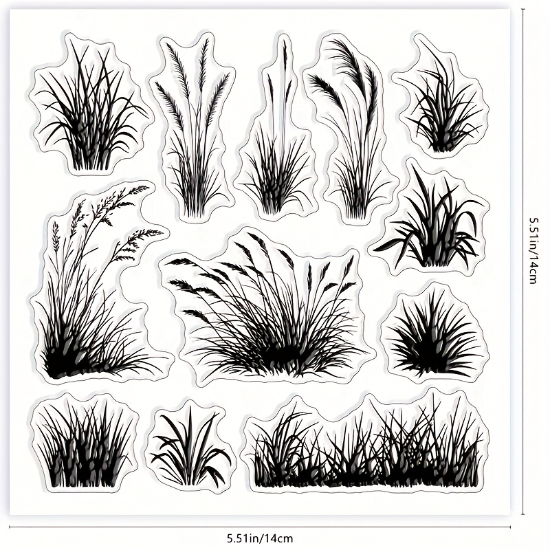 Image of 1pc Plant Grass Stamp Scrapbooking Painting Tools Drawing Supplies Card Making