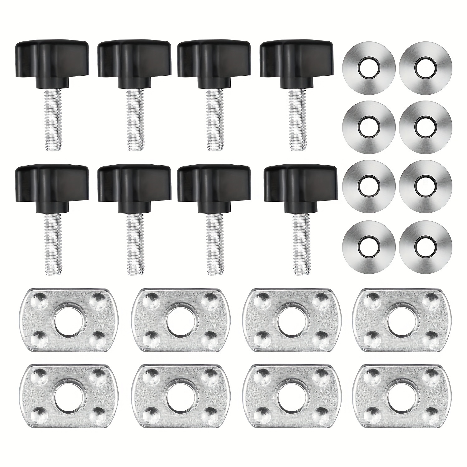 

8pcs Universal Quick Removal Thumb Screw And Nut Kit Compatible For 1995-2018 Jeep Wrangler Yj Tj Jk Jku Sports X & X 2 Door 4 Door