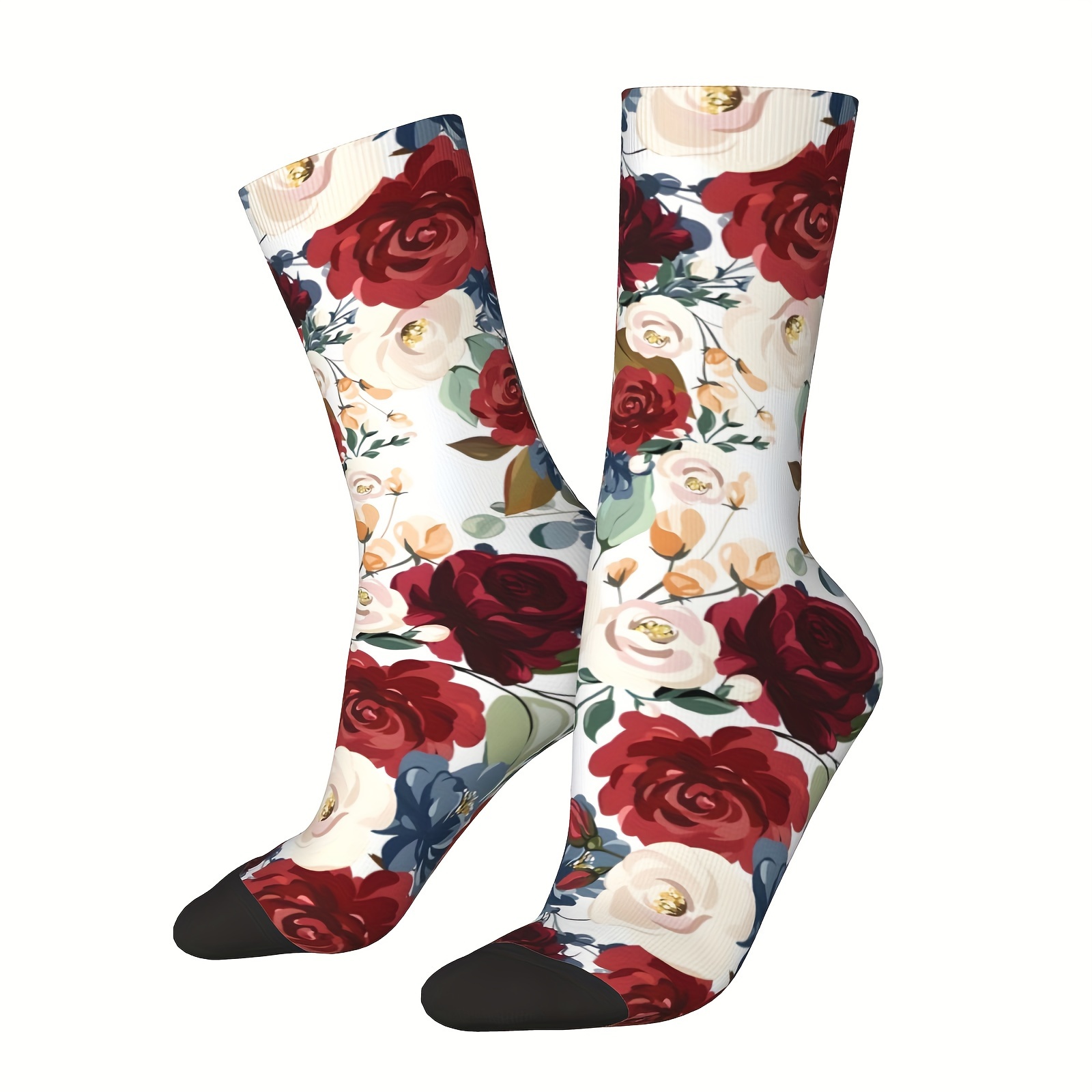 

Men's Novelty Crew Socks - Funny Red, White & Design | Breathable Polyester | Gifts