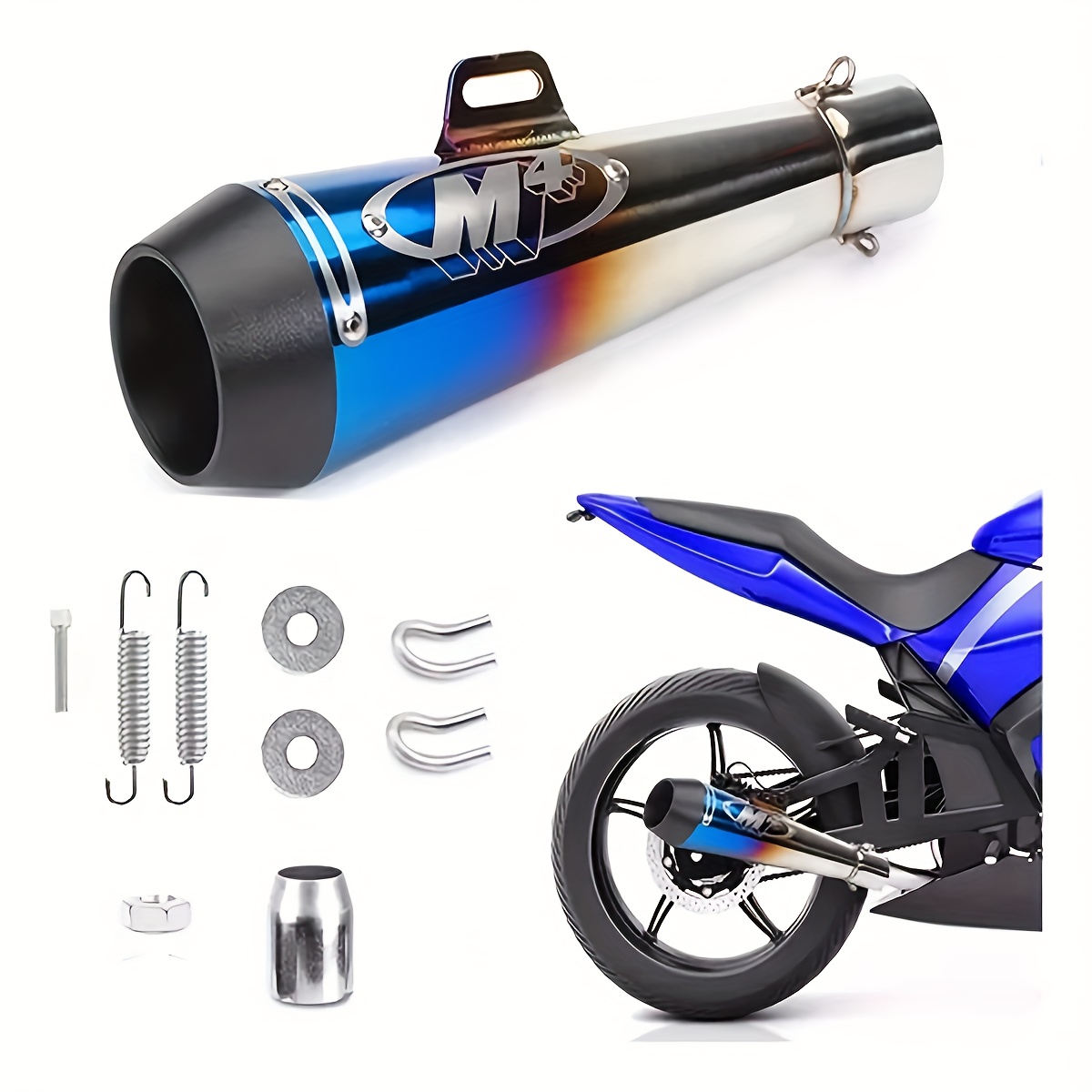 51mm stainless steel exhaust pipe for motorcycles fits most street touring models exhaust pipe motorcycle universal modified details 6