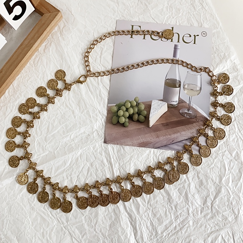 Bohemian Style Coin Tassel Belt Chain for Women