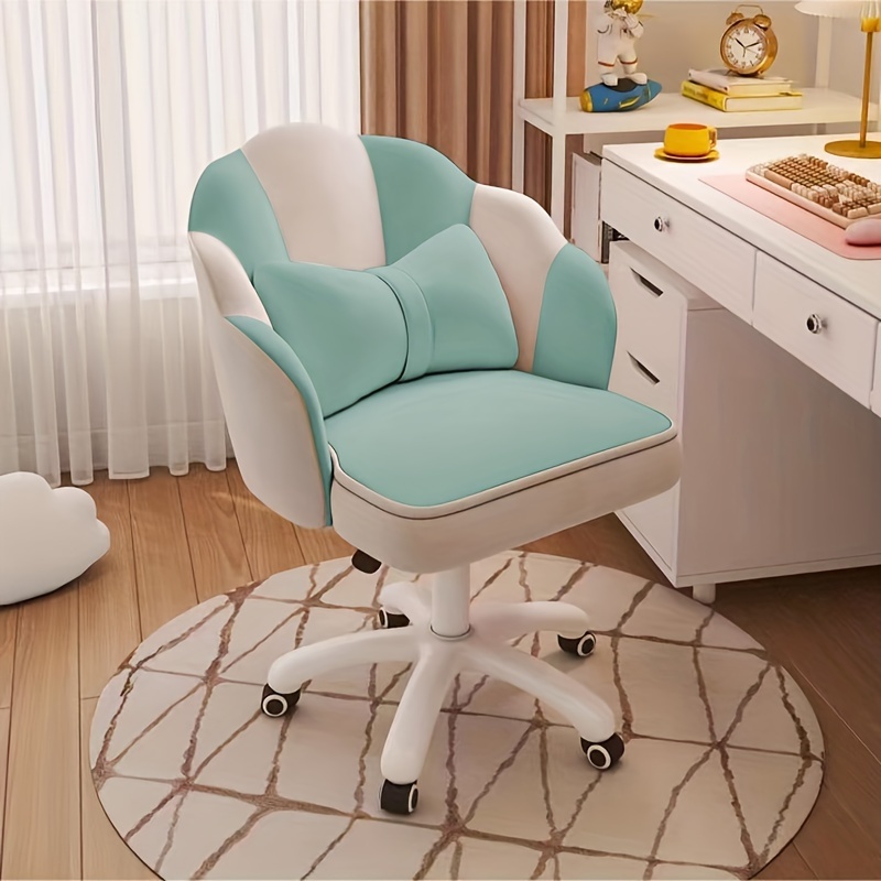 

Office Chair Lovely Petal Desk Chair, Modern Fabric Home Butterfly Chair Height Adjustable Chair Makeup Chair Computer Chair