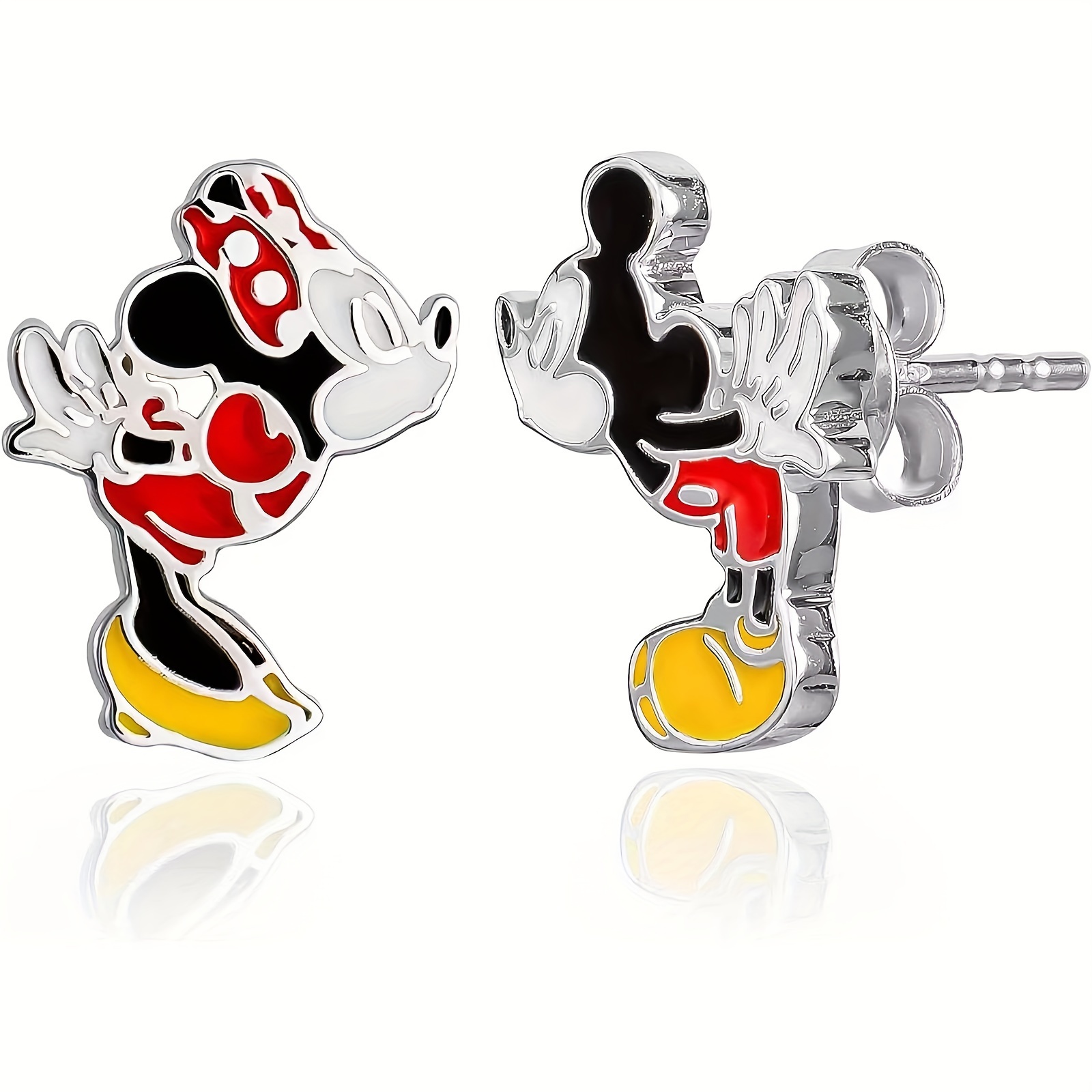 

Mickey Stud Earrings Jewelry, Cute Cartoon Mickey Kissing Earrings, Birthday Gifts