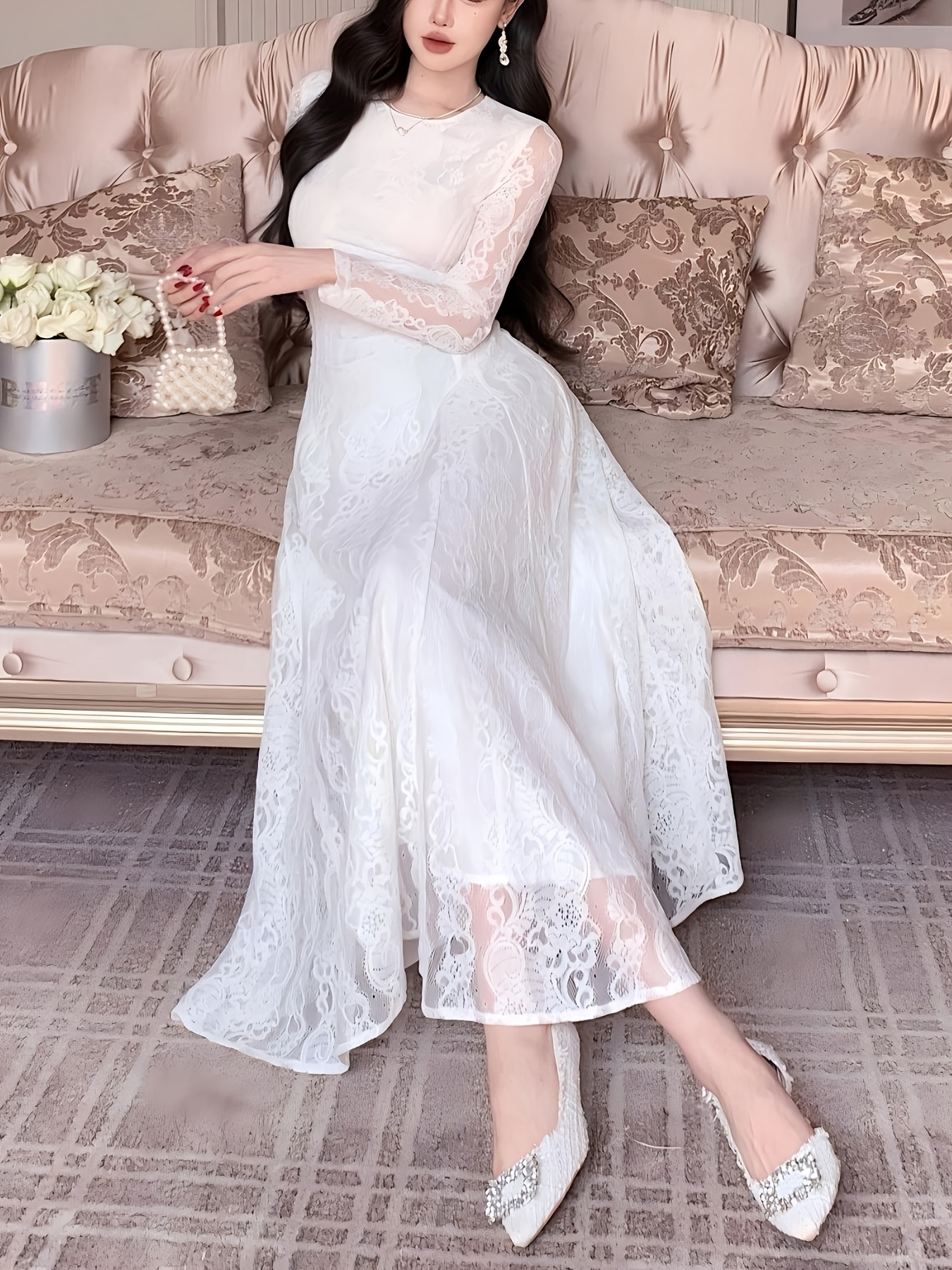 korean tunic lace dresses Korean Lace Dress