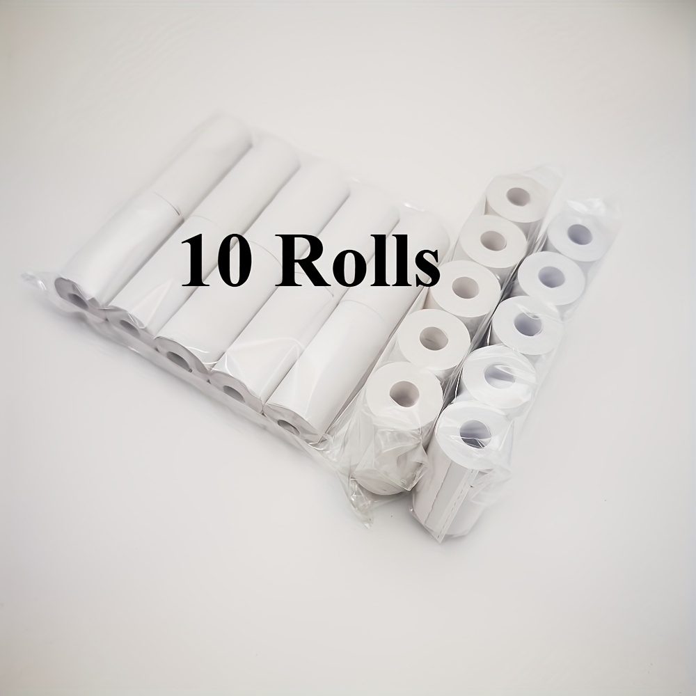 Image of 10 Rolls 57mm Wide White Thermal Paper, For Pocket Printers, Instant Camera Printing – Compatible With Most Mini Printers And Instant Cameras. , , Ink-free Safe Use. Perfect Gift
