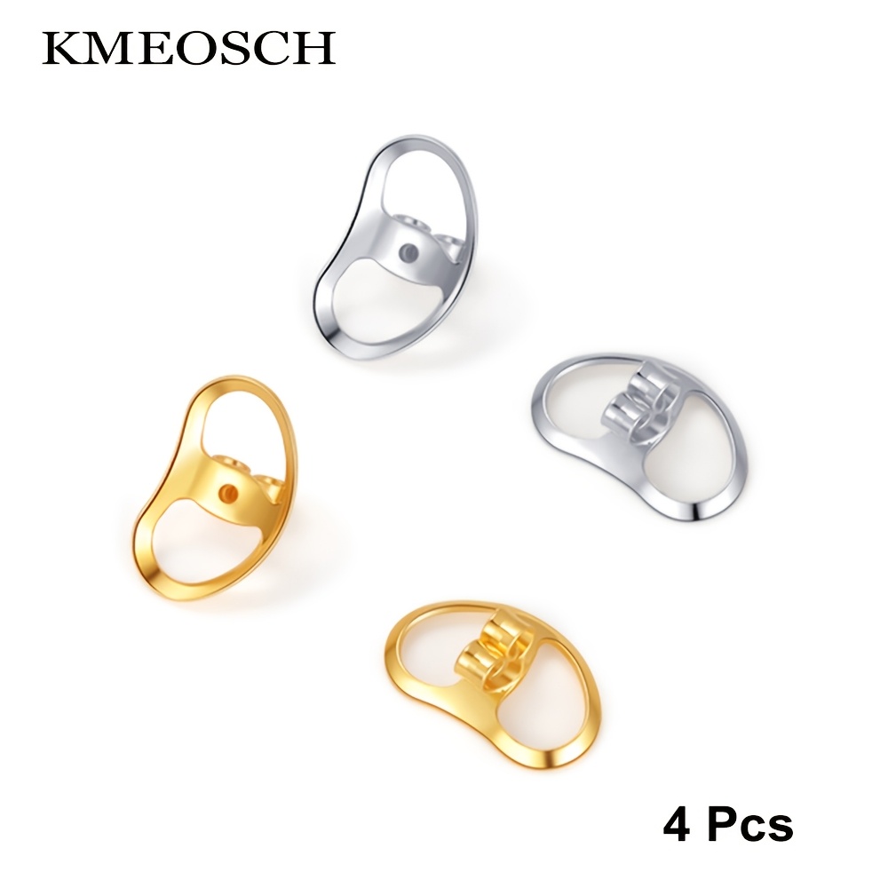 E-shop 4/10 Stück Kupfer Ohrring-Lifter, Hypoallergene Verstellbare Krone Rücken für Hängende Ohren, Ohrring Stützen & Zubehör für Schwere Ohrringe