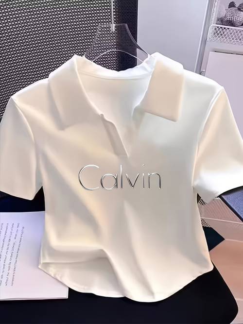 womens spring summer short length waist cinching shirt with short sleeves fit lapel collar and curved hem top