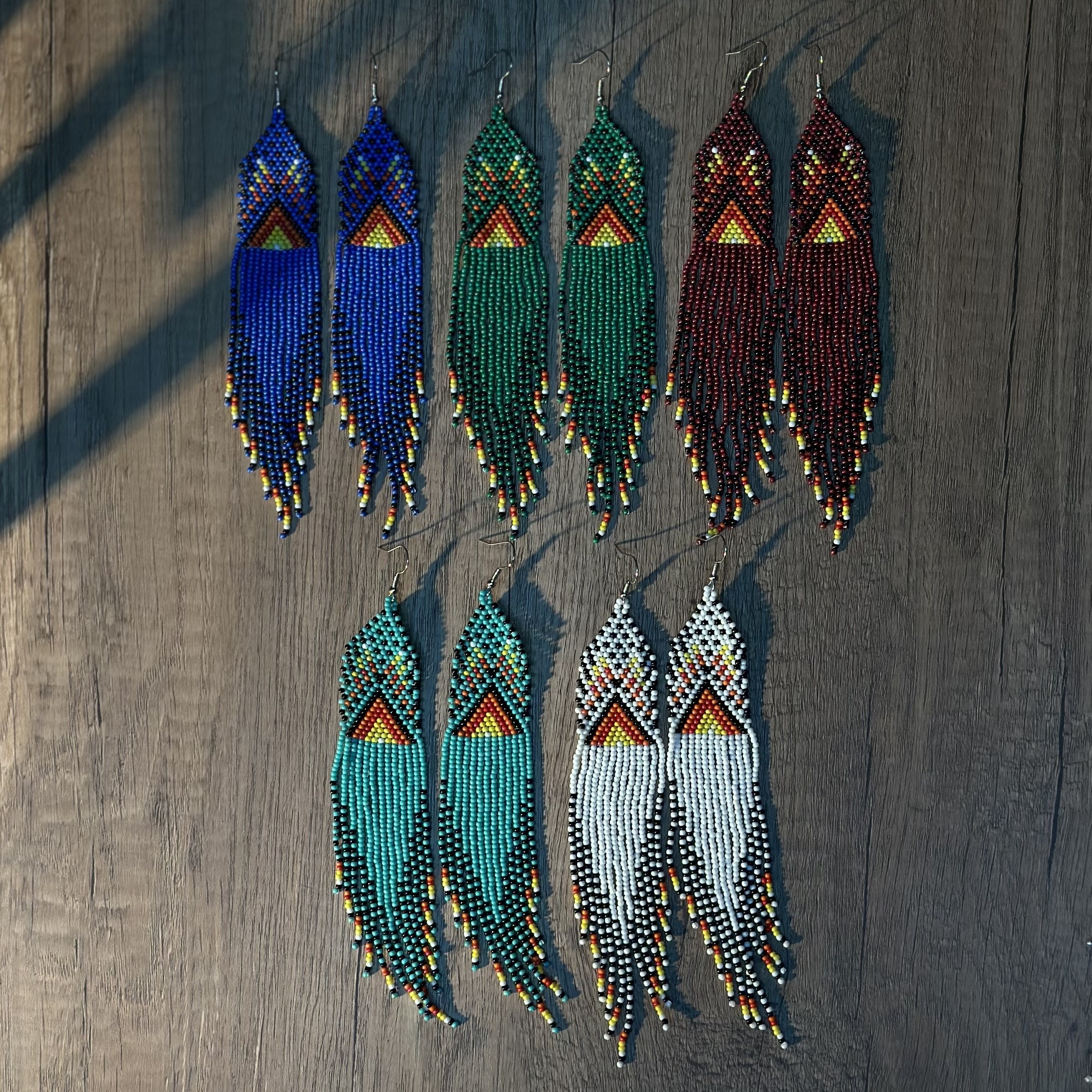 Bohemian-Style Long Tassel Earrings with Glass Beads