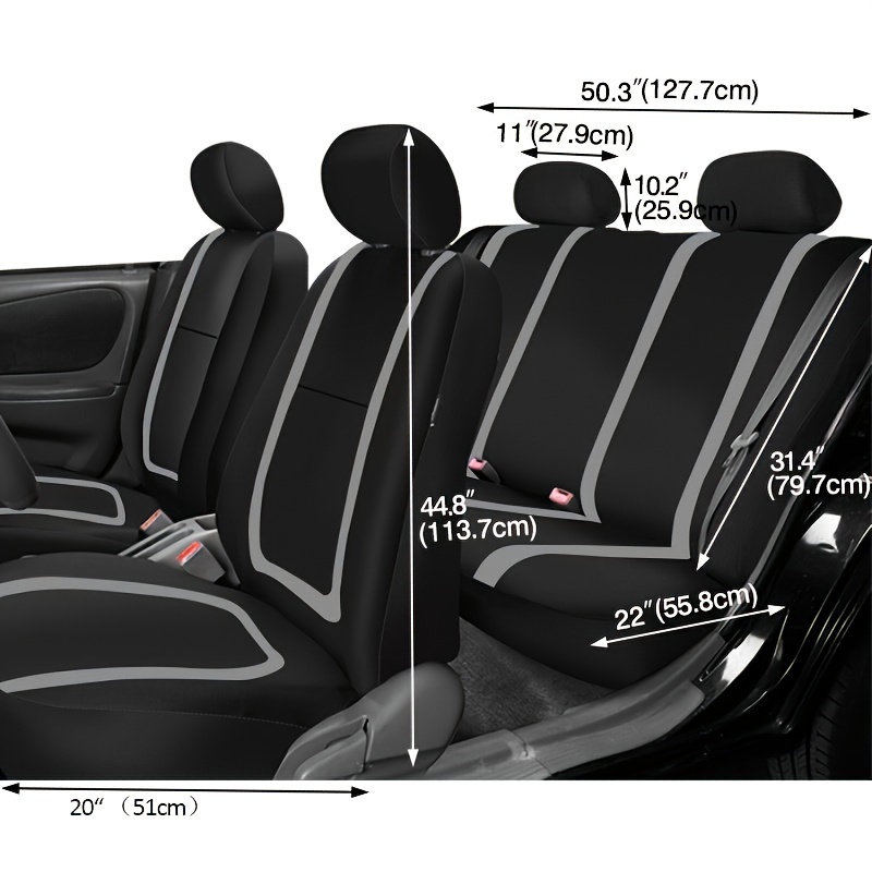 universal fit season canvas car seat covers soft sponge Temu