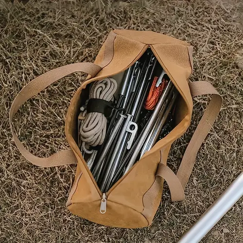 a storage bag for ground pegs suitable for climbing outdoor camping and hiking which is multifunctional durable and easy to carry