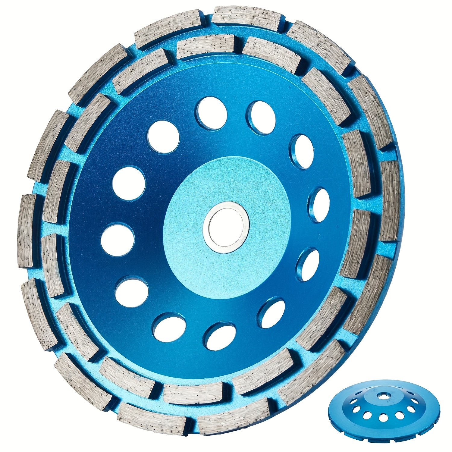 7/5/4.5 Inch Concrete Grinding Wheel, 7/8"-5/8" Threaded Diamond Cup Wheel Double Granite Marble Masonry Stone With Concrete Grinder (7/8"-5/8")
