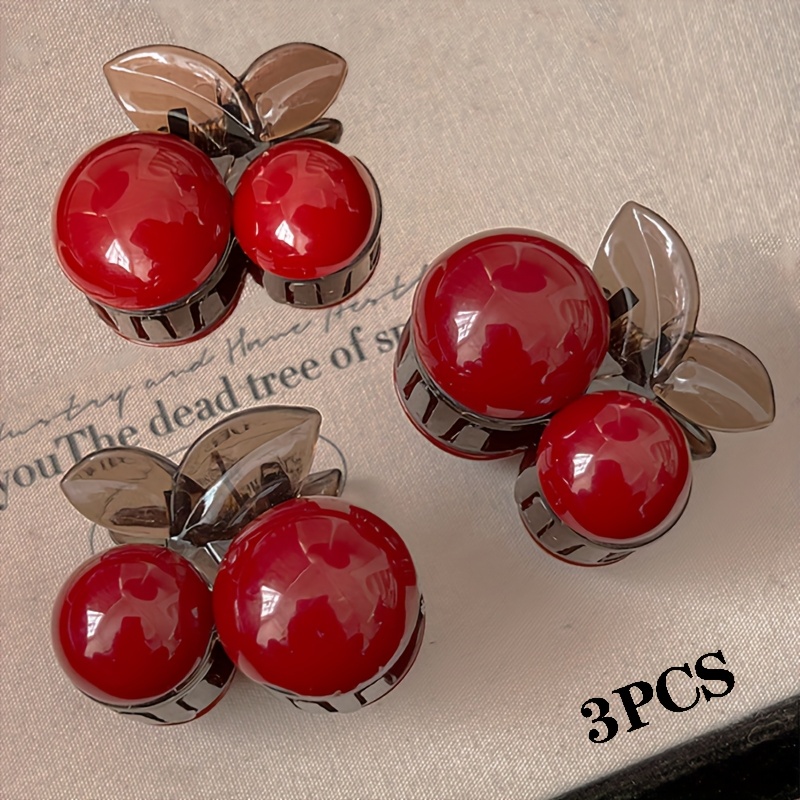 TEMU 3pcs Set Of Small Claw Clips For Women, High-end New Year Hair Accessories, Front Bangs Hair Clips, Clips, Clips