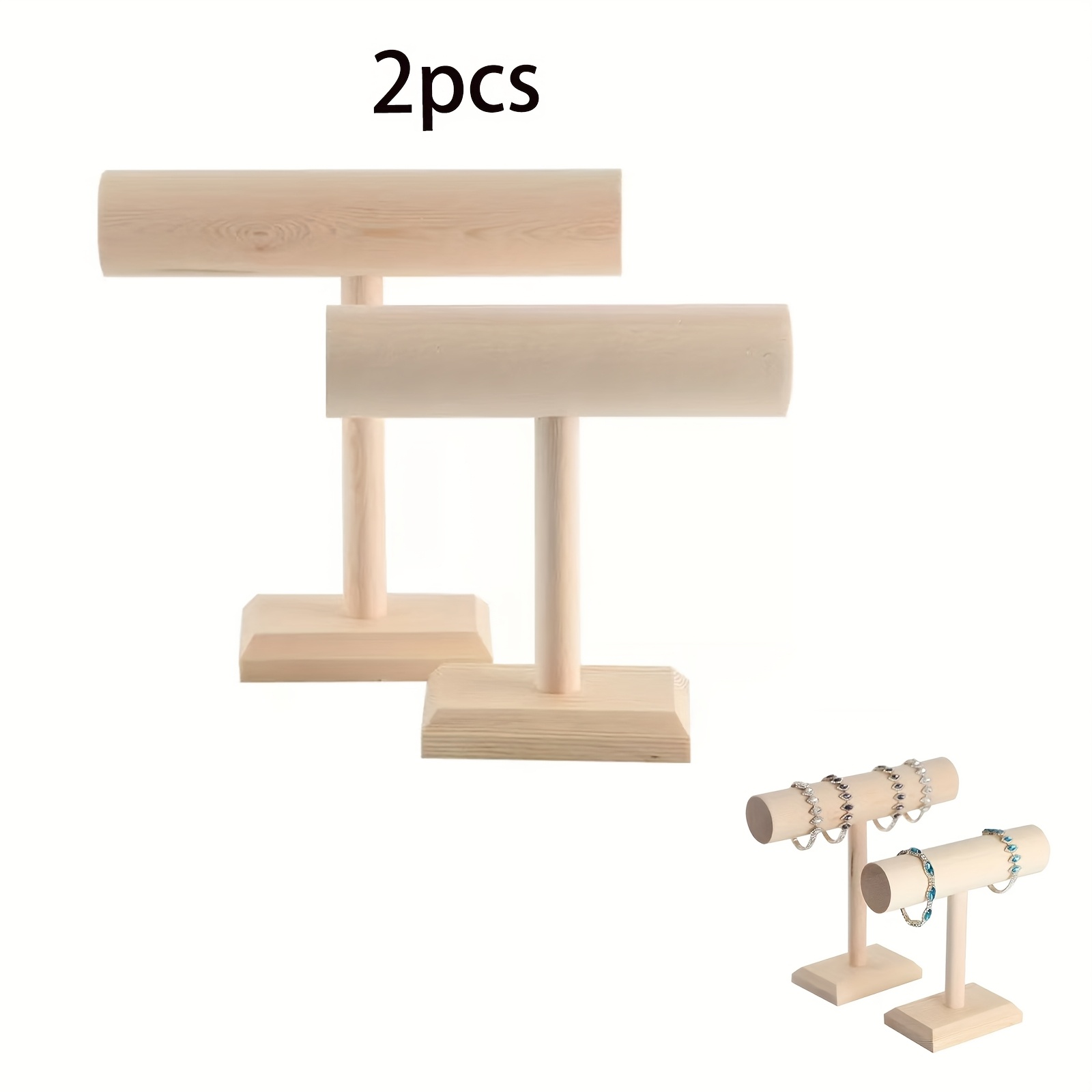 2 stuks Armband Houder Display Armband Organizer, Houten Armband Standaard voor , Armband Opbergrek Houten Horloge Display Toren, Sieraden