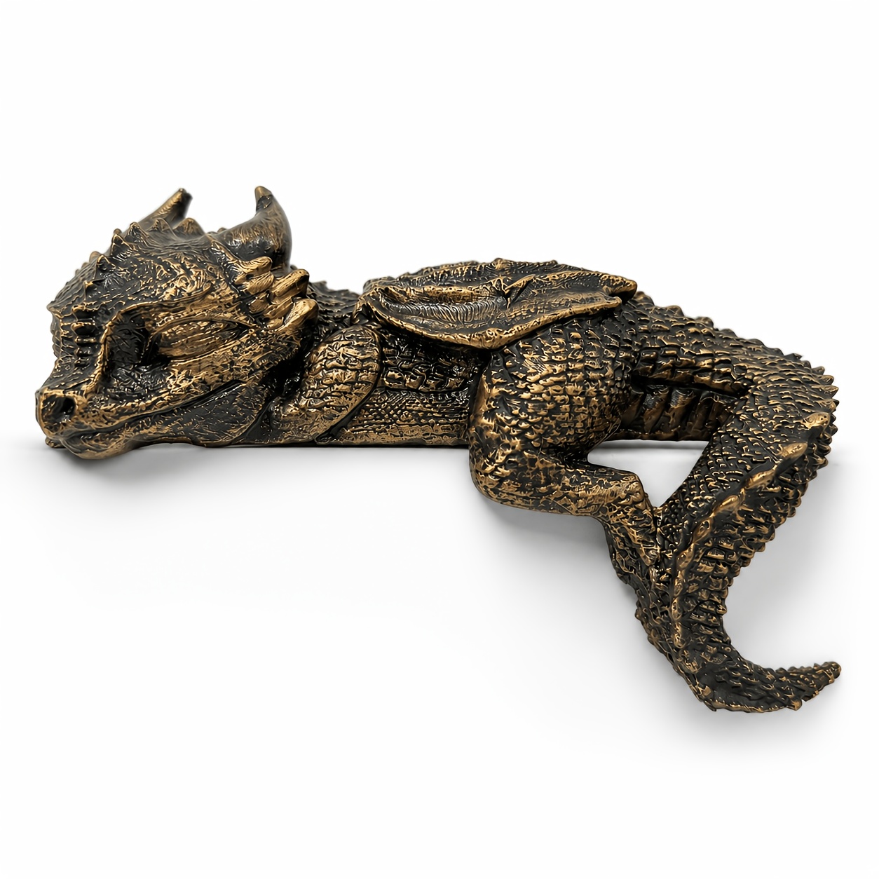 TEMU Dragon Sculpture Sleeping On Books, Sleeping Dragon Bookshelf Decoration, Home Decor Statue Ornament, Durable Resin Sculpture, Perfect Gift For