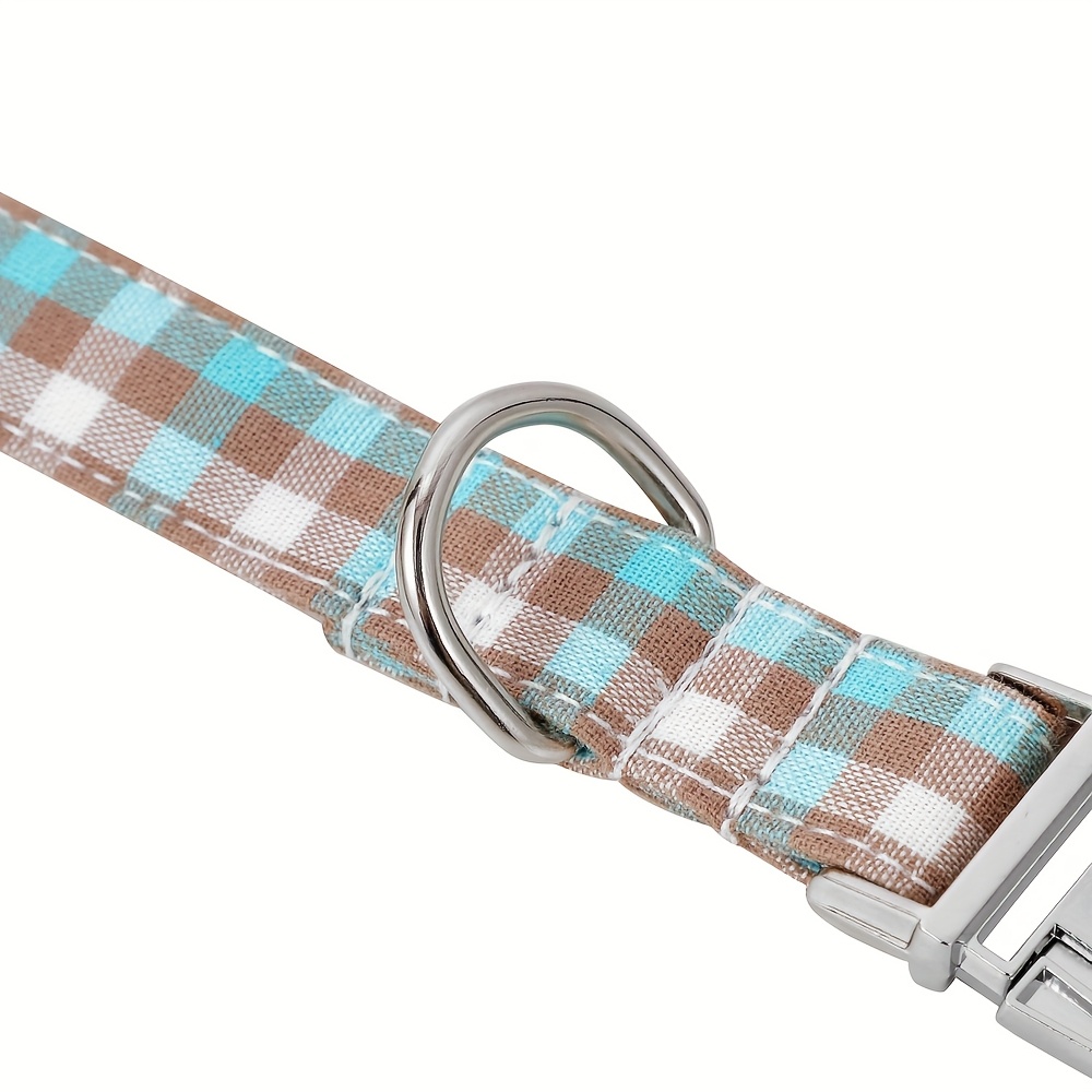 Buckle Dog Collar with British Plaid Design, Customizable