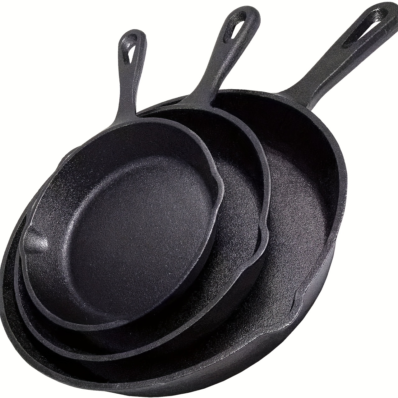 3pcs   set non stick multi size pans for induction gas stoves   frying sauteing cooking details 5