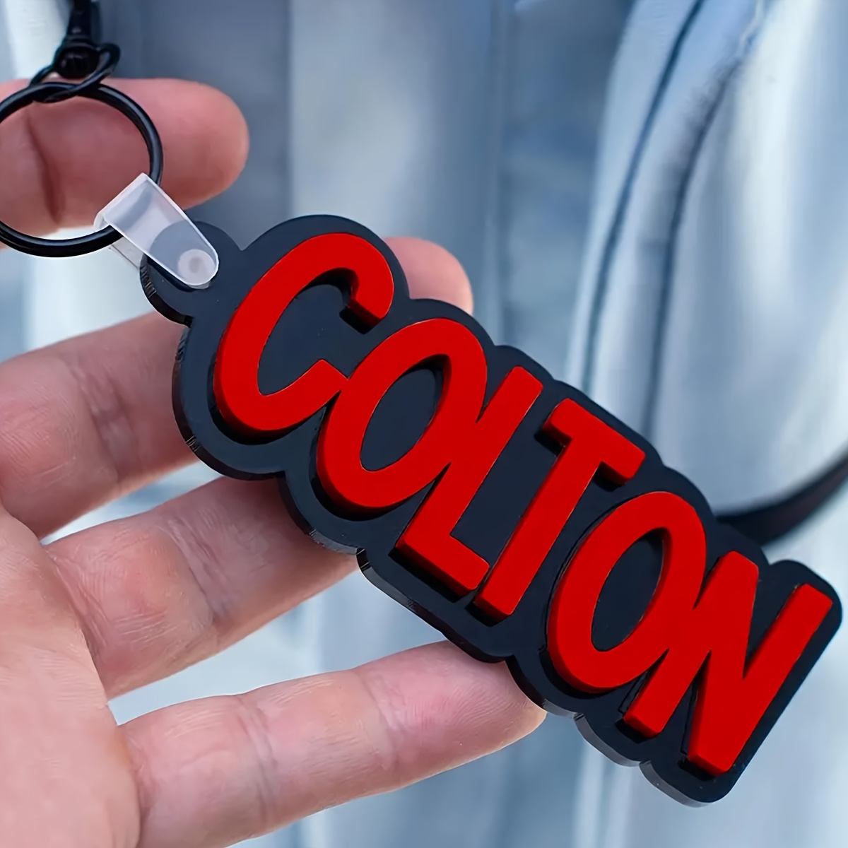 TEMU Custom 3d Printed Keychains, Personalized Acrylic Name Keychains, Custom Name Keychains, Bag Name Tags, Christmas Gift Tags, Sports Team Gifts,