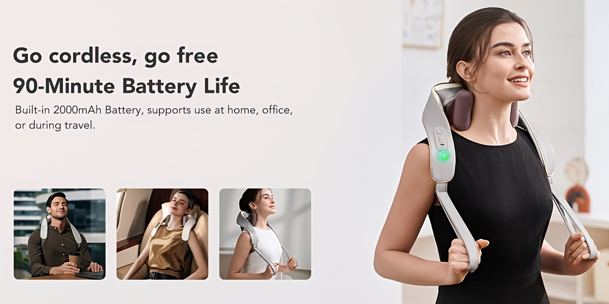 SKG Cordless Neck And Shoulder Massager with Heat, 6D Shiatsu Bionic Hand Kneading Machine for Trapezius And Back, Wearable Hands-Free Electric Deep Tissue Full Body Massager, Portable Home Office Car Tech Gifts for Women Men Mom Dad 12 SKG Cordless Neck And Shoulder Massager with Heat, 6D Shiatsu Bionic Hand Kneading Machine for Trapezius And Back, Wearable Hands-Free Electric Deep Tissue Full Body Massager, Portable Home Office Car Tech Gifts for Women Men Mom Dad