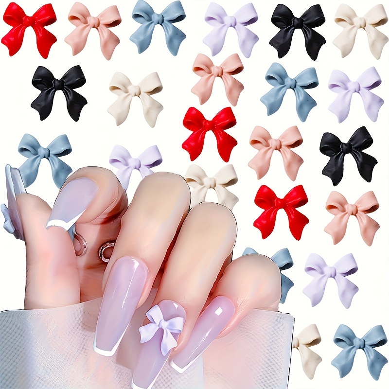 

30pcs 3d Art , Bowknot , Unscented Decoration Accessories For Women And