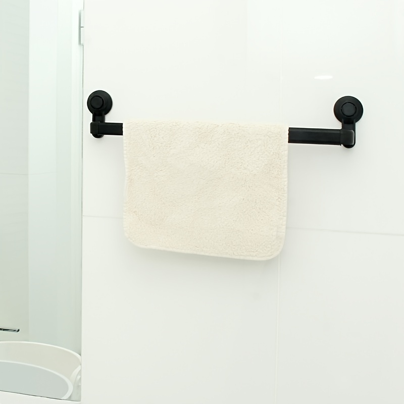 

-install Suction Cup Towel Bar - No-drill, Extendable Bathroom Towel - For Christmas & Halloween