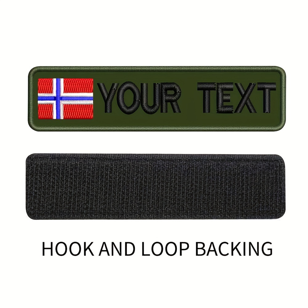 customizable embroidered patch with   emblem personalized text name tags sew on iron on applique for clothing decoration badge 1 piece mixed color
