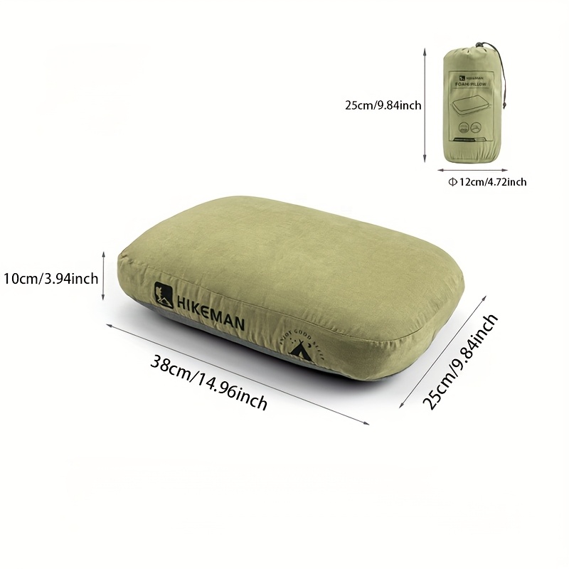 [Memory Foam Pillow] Memory Foam Outdoor Camping Pillow | A Single Pillow Available in Four Colors, Portable Neck Support, Suitable for Camping And Travel - Making It an Ideal Gift Choice