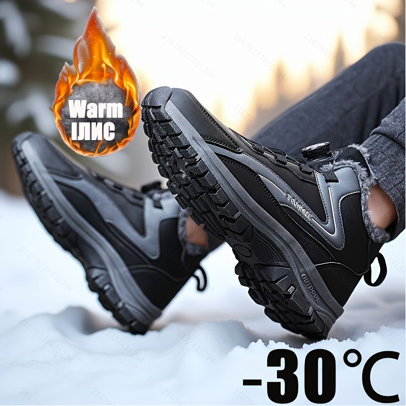 Men's Snow Boots, Snow Sneakers, Winter Casual Shoes, Comfortable, Warm, Durable