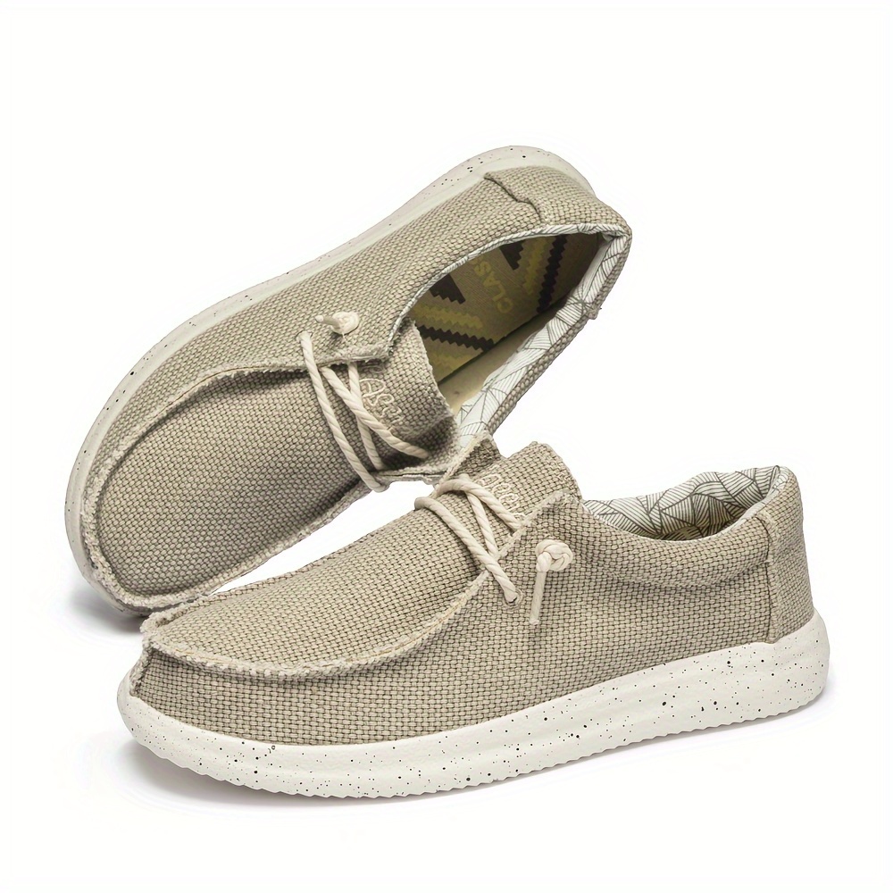 mens casual loafers fashion minimalist slip on sneakers solid color lightweight soft canvas shoes round toe with eva sole for daily casual   streetwear Product details 10