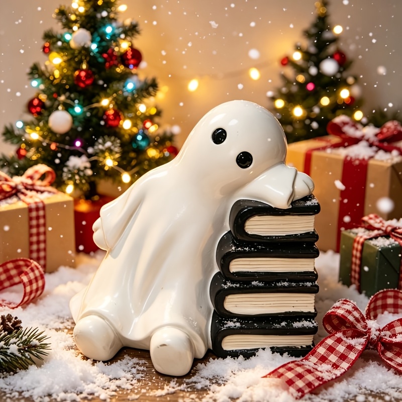 TEMU Décoration d'horreur : en résine couché , Ornement de bureau de dessin animé d'Halloween, Cadeau d'artisanat pour d'étude