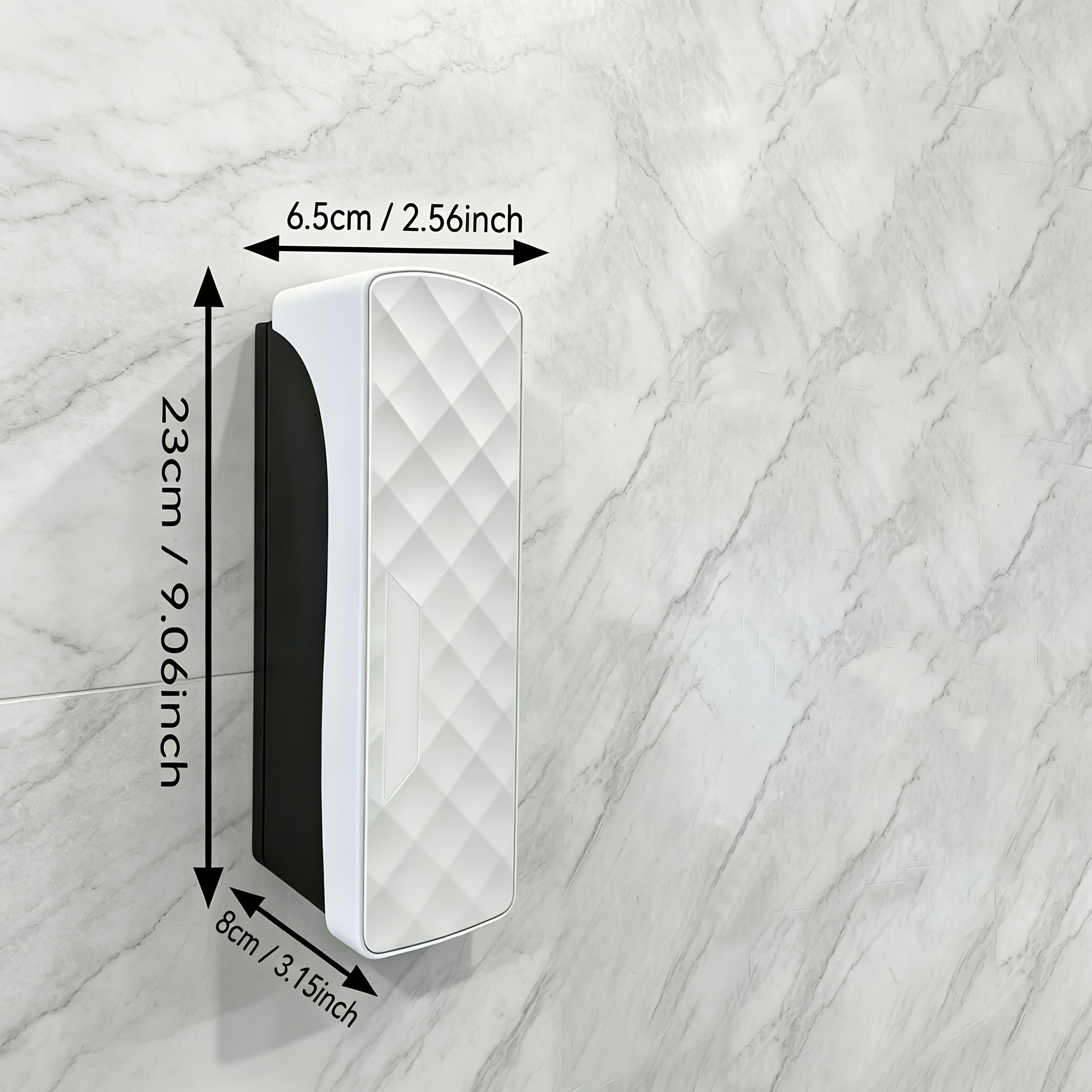 TEMU 350ml Wall-mounted Hand Soap Dispenser, Commercial-grade Drip-free Soap Dispenser, Large Capacity, With Strong Adhesive. This Push-type Soap
