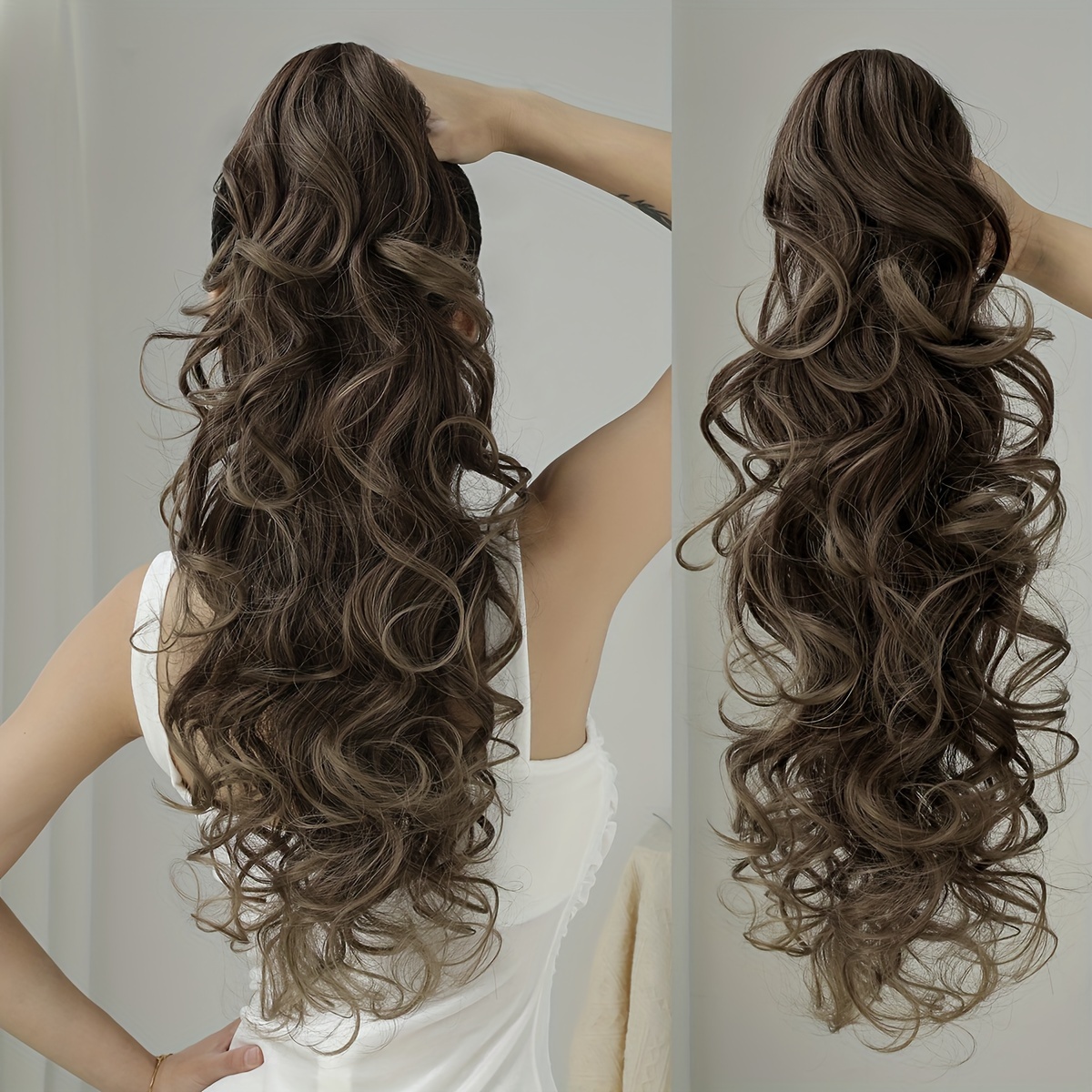 claw ponytail extension 28 dark water wave big - Temu Italy display picture 1