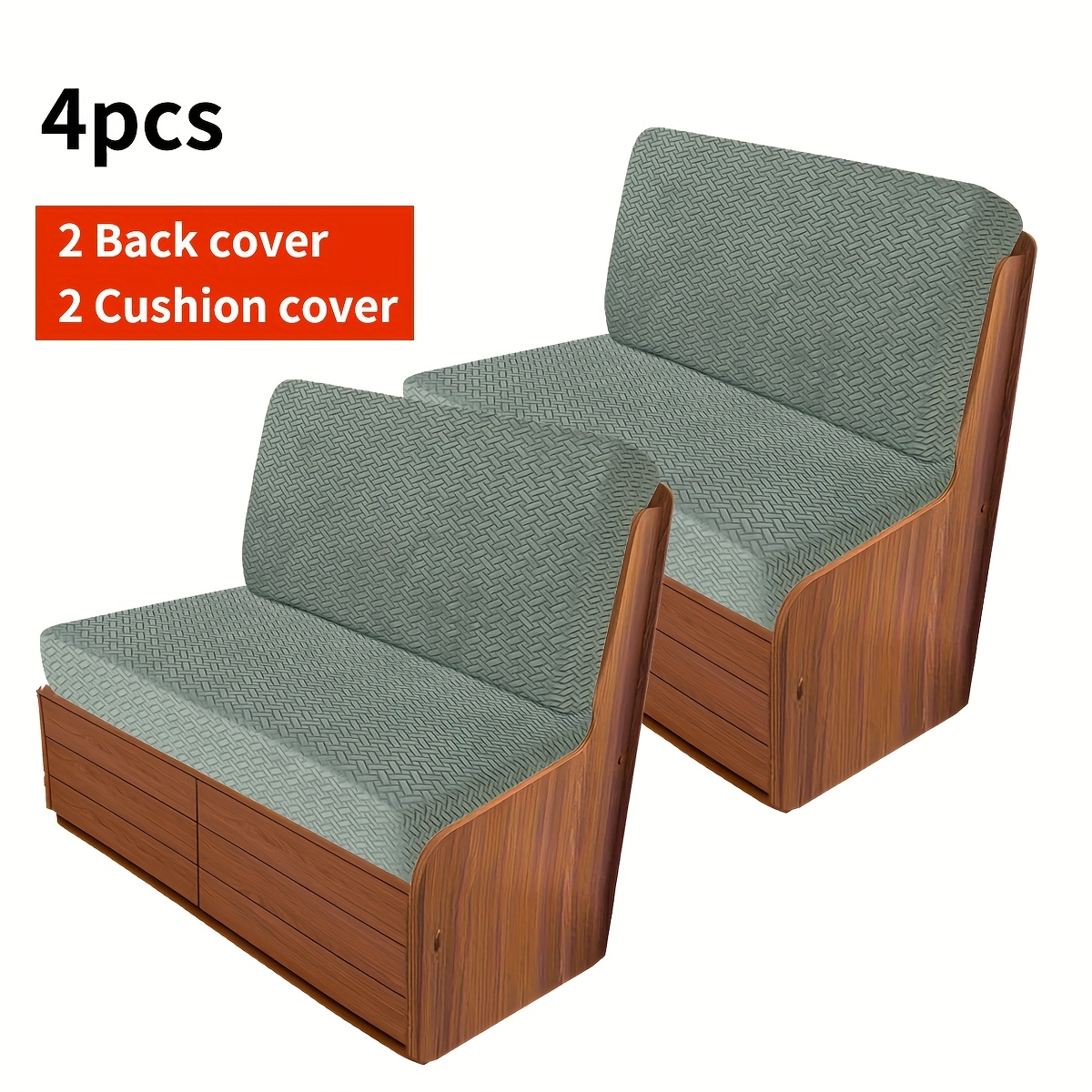 E-shop 4-teiliges RV Sofa Kissenbezug Set, Bequemer Sofabezug, Elastischer Stoff, Einfach zu Installieren, Maschinenwaschbar und Anti-Kratz,