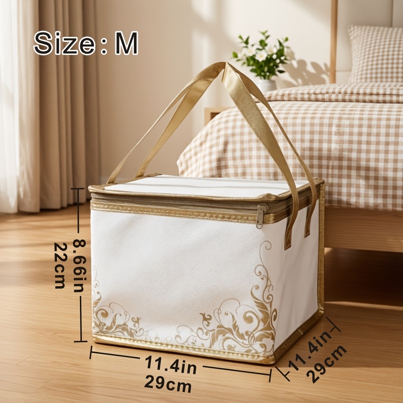 1pc Elegant White Insulated Cake Bag, Reusable Thermal Cooler Tote For Birthday Cake, Grocery, Picnic, And Food Delivery, With Aluminum Foil Lining, Non-food Contact