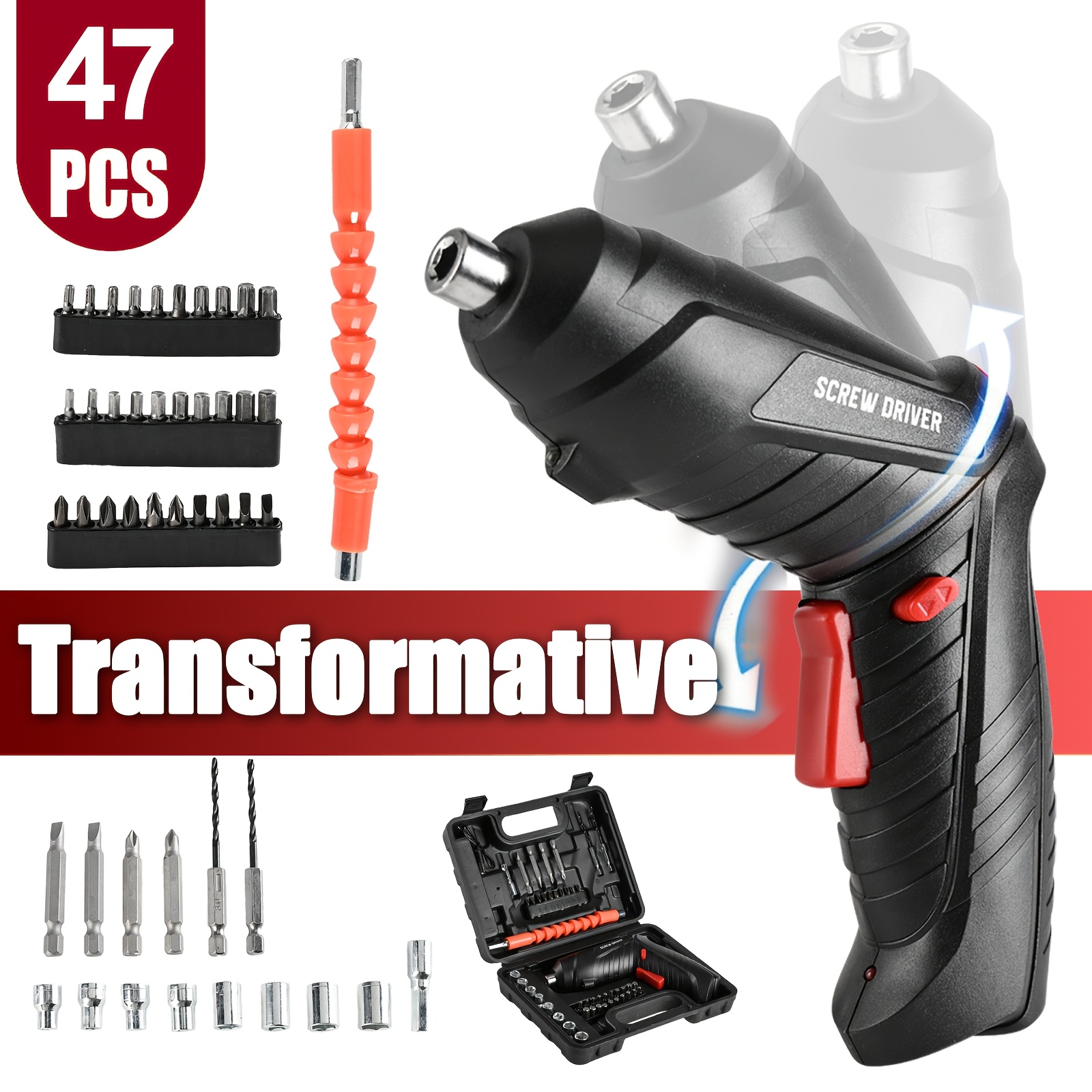 4.2V 1500mAh 5Nm Electric Screwdriver Household Wireless Handheld Cordless Screwdriver Rechargeable Small Lithium Battery Batch