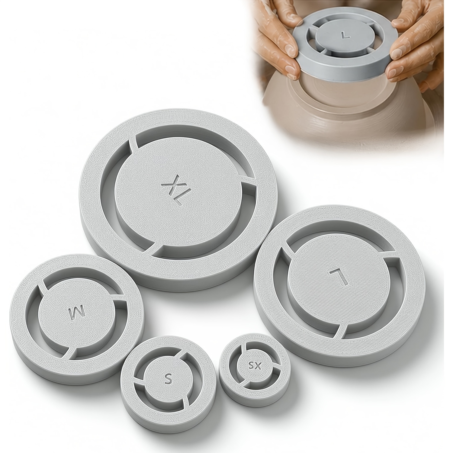 Pottery Ankle Tool Set - Pottery Foot Molds, Clay Bases Complete, For Ceramics, Foot Pressure, Suitable For Bowls, Cups, And Wheel Projects, 5pcs Set