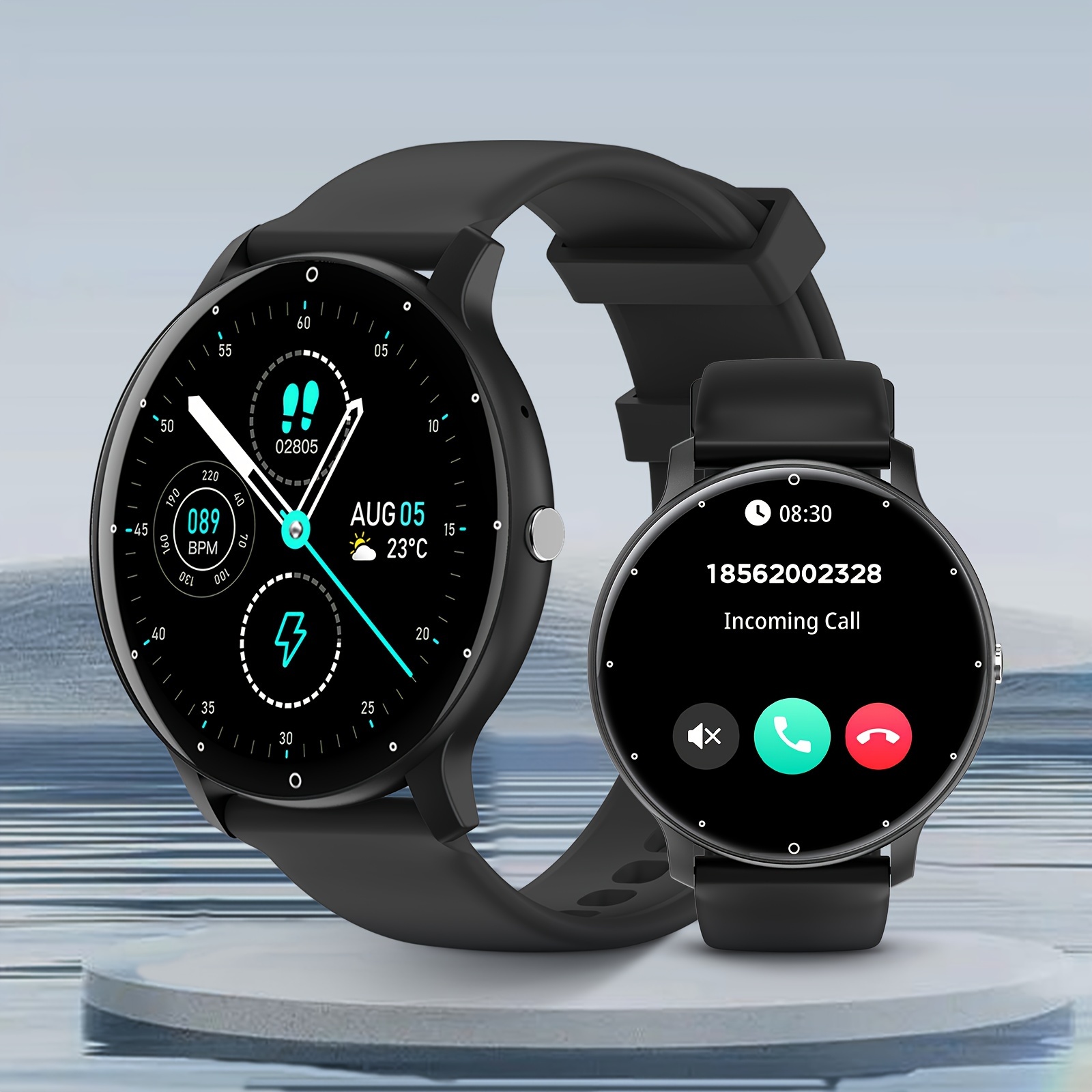 Smartwatch Uomo Ultra 1.52” HD rotondo con chiamate e Risposta ,lettore  musicale, tracker di attività impermeabile,Sonno, Orologio Intelligente  Fitness con 120 modalità sportive per IOS Android : : Elettronica