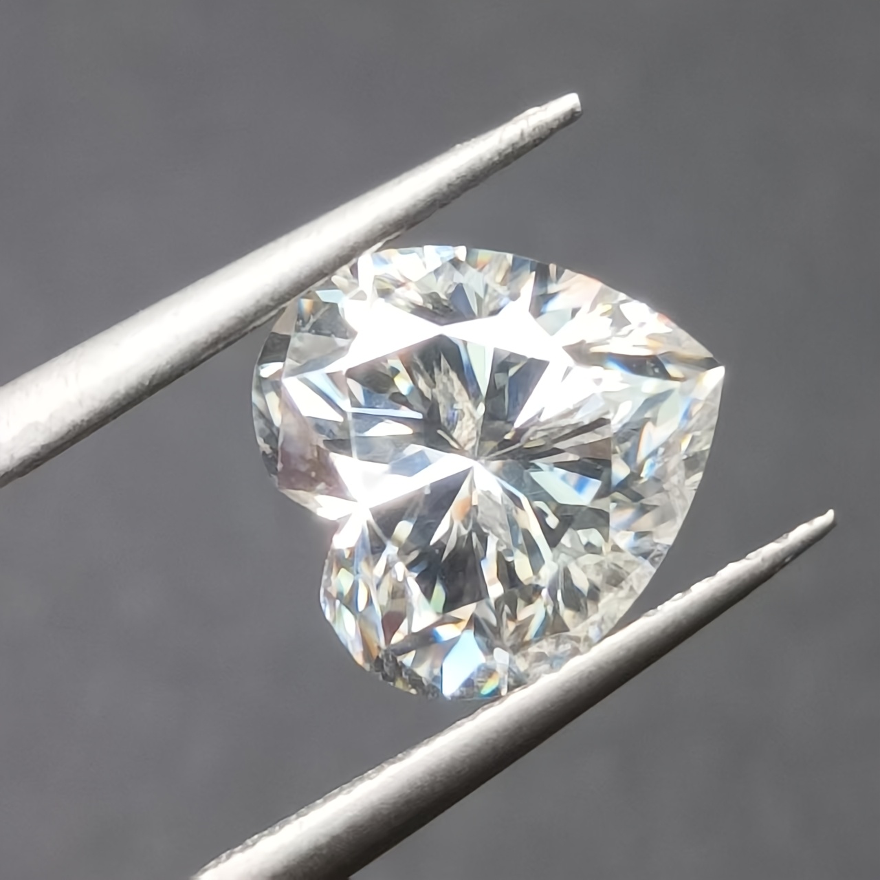 Heart-Shaped Lab-Created Synthetic Moissanite, 10CT for Engagement
