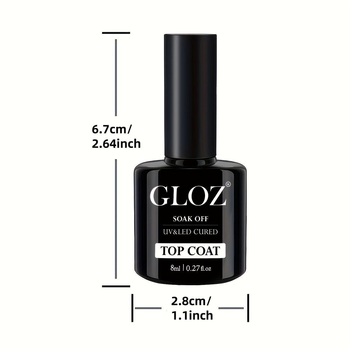 Gel Nail Polish - No-wipe , High Gloss Shiny Long-lasting For Clear Nail Gel And Acrylic Nails, For Home And Nail Salon