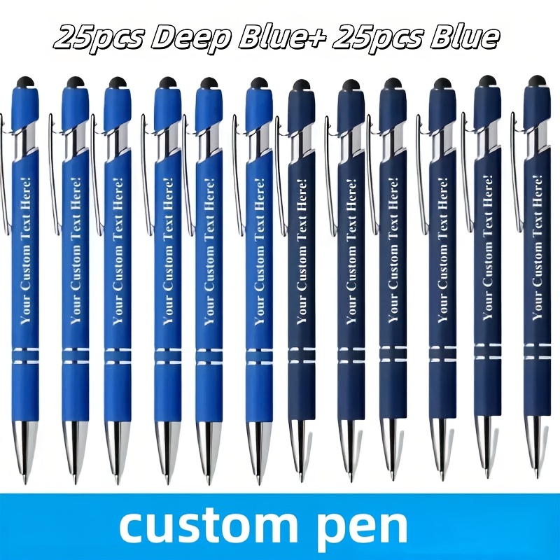 

50/100pcs Customizable Metal Round Ballpoint Pen Set, Smooth Writing, Lightweight And , Graduation Season, Back To School, Holidays, Birthdays, Anniversaries, Party Promotions