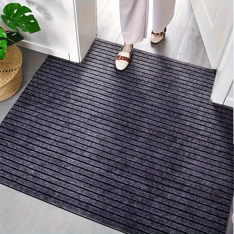

Water-resistant Non-slip Area Rug With Rubber Backing - Tpr & Polyester Indoor Mat For Entryway, Kitchen, Bathroom, Balcony, Living Room - Hand Washable Durable Door Mat