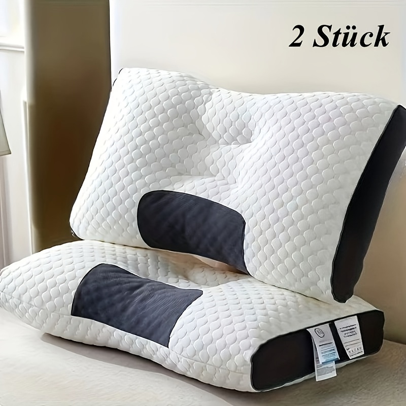 2pcs soft pillows modern zipper design high density polyester filling soft pillowcase   home bedroom decor ideal christmas new year gift